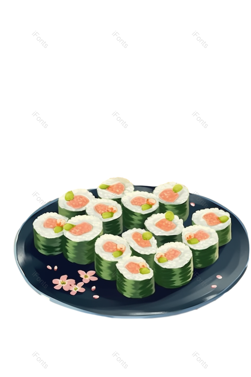 日本图片,盘子元素,美食PNG,美味免抠素材